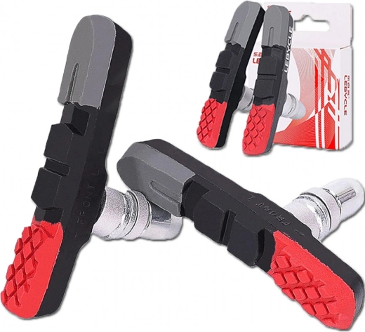 Threaded V-brake brake pads for MTB, trekking and city bikes