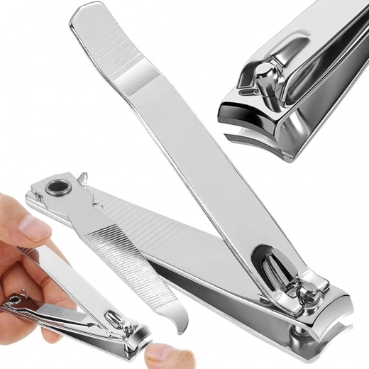 Steel Nail Clippers with Chrome File