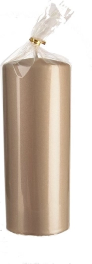 Cylinderlys champagne mat 7 × 14 cm