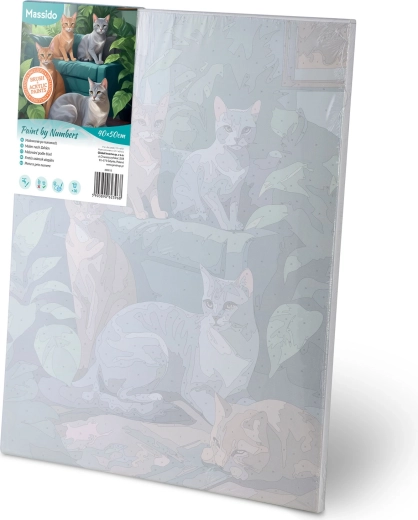 Tela pronta su telaio e aree numerate