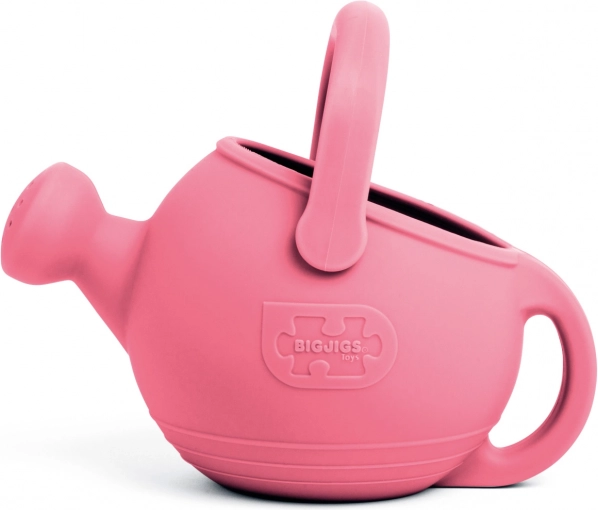 Bigjigs Toys Silicone Kids' Watering Can – Coral Pink