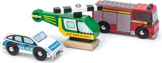 Le Toy Van set of wooden rescue vehicles