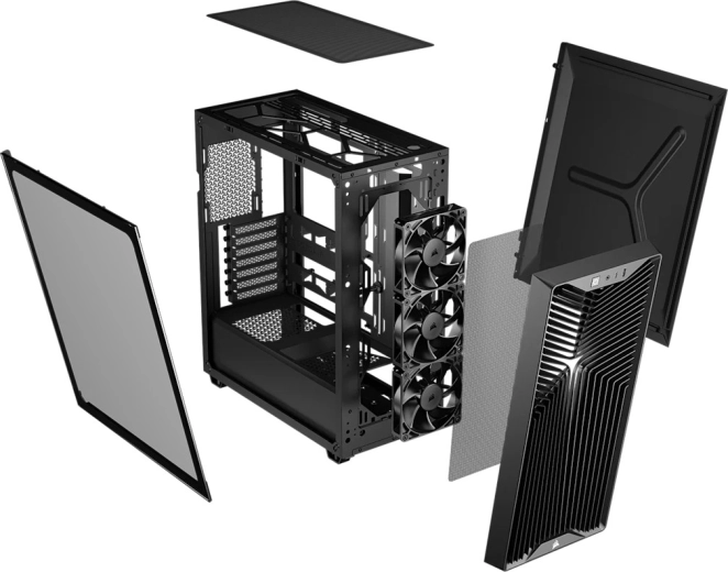 Airflow avanzato: fino a 9× ventole da 120 mm