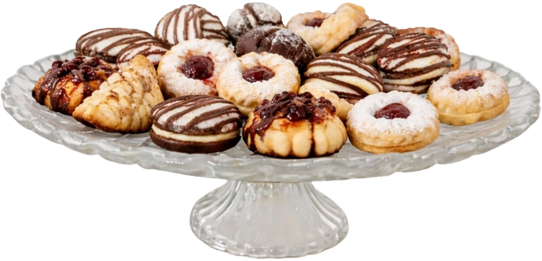 Présentoir à gâteau rond en verre sur pied 32 cm