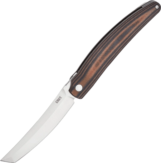 CRKT Ancestor coltello tascabile pieghevole 9,1 cm, nero-marrone, G10