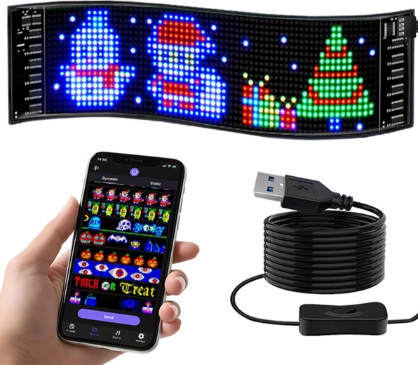 Programmerbart RGB LED-panel til bilens bagrude