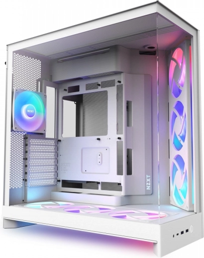 NZXT H9 Flow RGB+ bianco – case ATX Mid-Tower con finestra