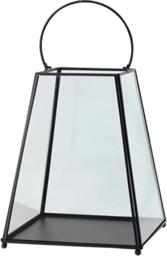Lanterne minimaliste conique en métal 21 × 21 × 26,5 cm
