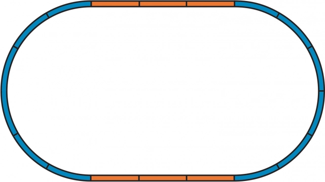 Piko roadbed for Track Set A – basic H0 oval
