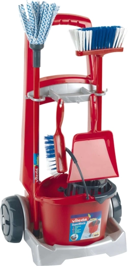 Bucket with wringer and mop for realistic cleaning