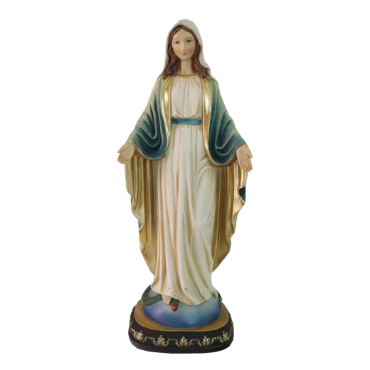 Statuetta della Madonna per presepe in resina 31 cm