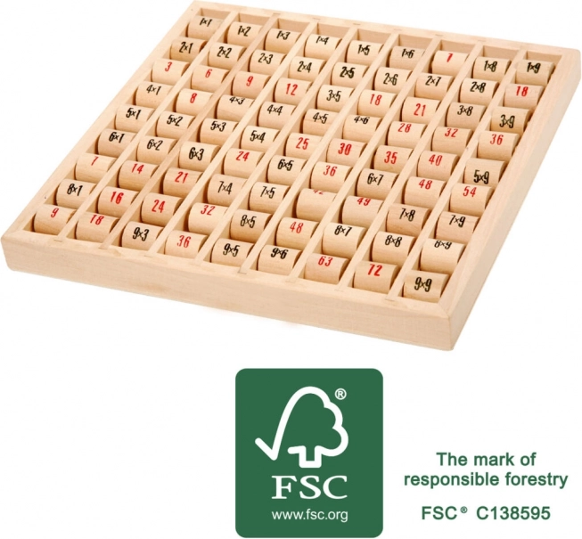 Small Foot multiplication board with FSC wooden rollers
