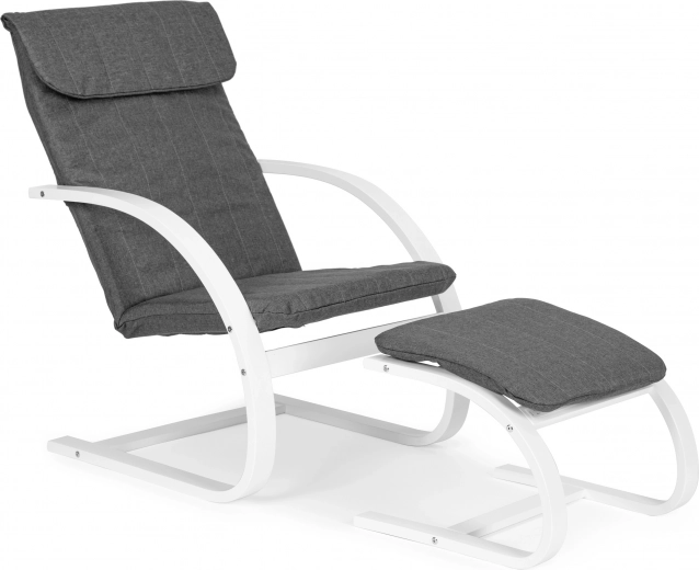 Sedia a dondolo con poggiapiedi ModernHome