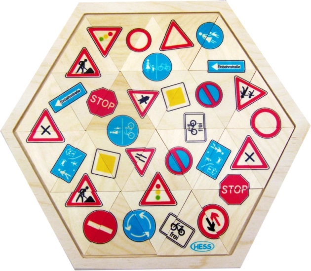 Hess mosaic puzzle traffic signs 24 pieces