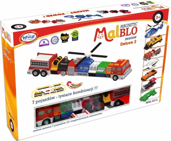 Magnetische bouwset MalBlo Deluxe – voertuigen