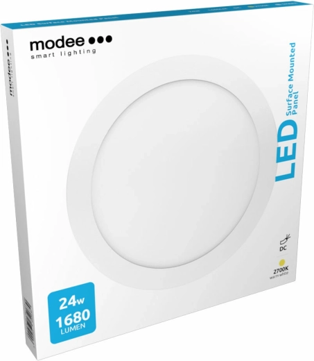 Modee LED ceiling panel 24 W, 1650 lm, 300 mm, warm white