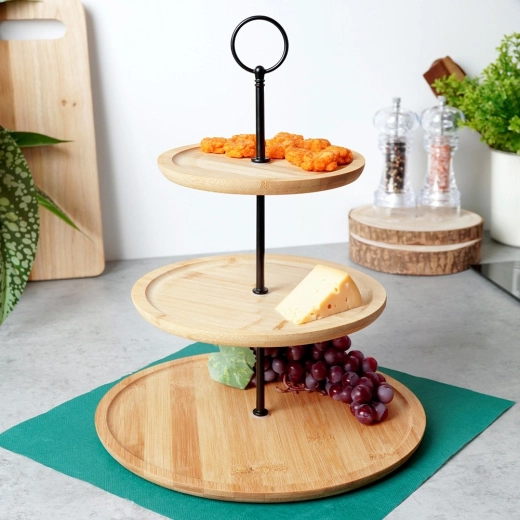 Bambou naturel et support métallique robuste