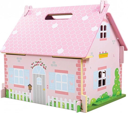 Portable Wooden Dollhouse by Bigjigs Toys