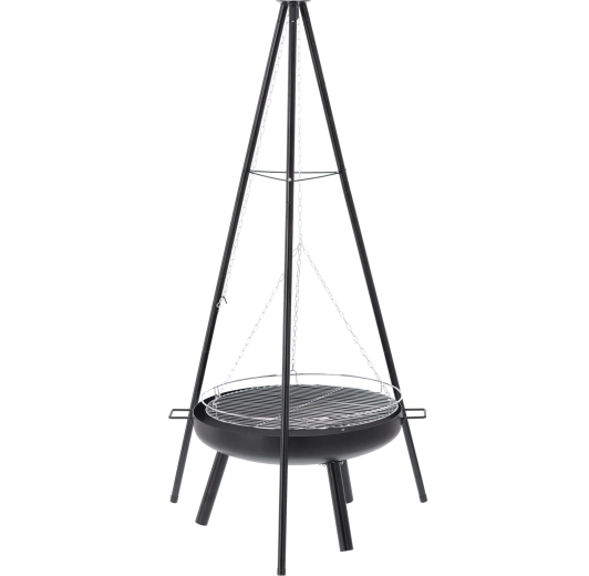 Stable tripod for safe grilling