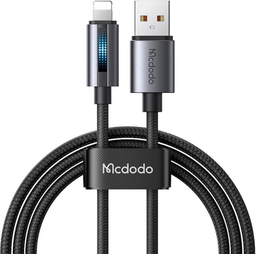 Cavo USB McDodo con illuminazione LED 1,2m nero