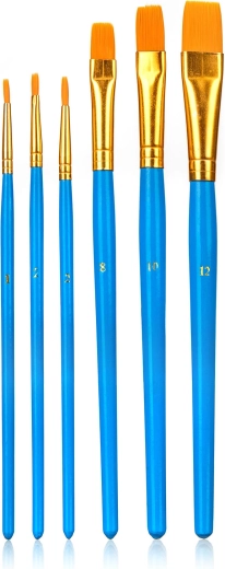 Set di pennelli in nylon mix 6 pz