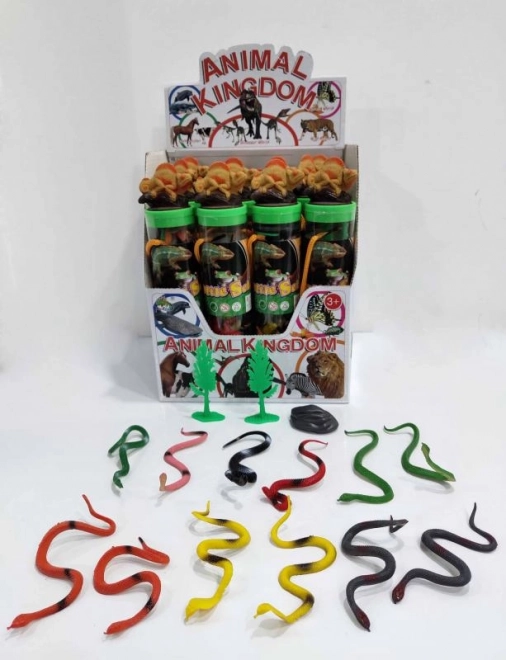 snakes in a tube – set of rubber snakes in a plastic box