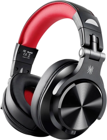 Wired Headphones OneOdio A71 black‑red
