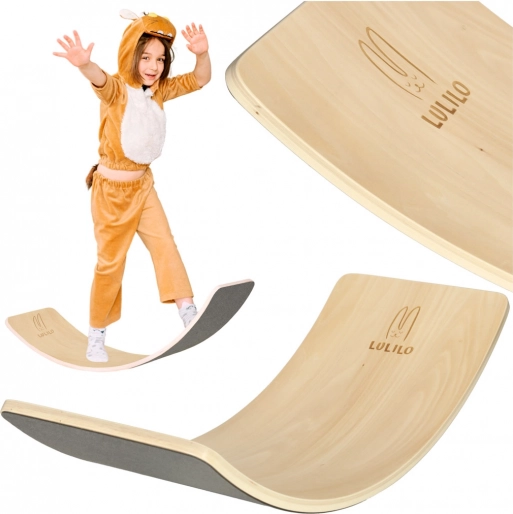 Wooden balance board with felt Lulilo AJLO – Gray