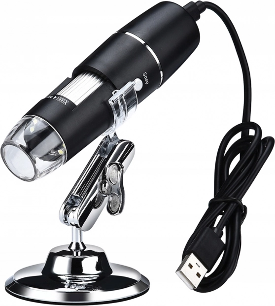 Digitalni USB mikroskop z 8 LED diodami, povečava do 1000x
