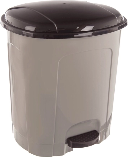 Poubelle à pédale 5,5 l couleur brun café