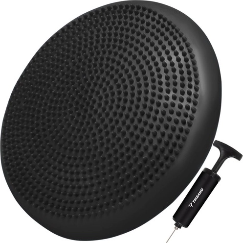 Sensomotoric Balance Cushion with Pump, 34 cm, Black