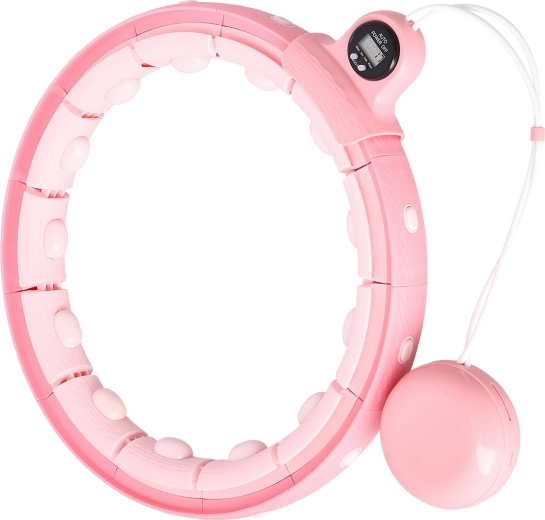 Massage Smart Hoop with Weight and Counter – Pink