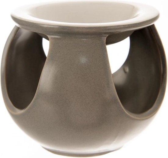 Keramische aromalamp grijs 12 cm