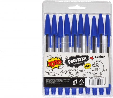 Disposable Pens TOTO - Blue Ink, 10 pcs