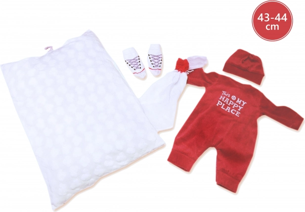 Clothes for NEW BORN doll 43–44 cm – 3-piece set with pillow and cuddle cloth