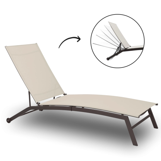 Schienale regolabile per un relax perfetto