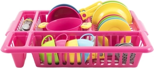 Children's dish set with dish rack – Set