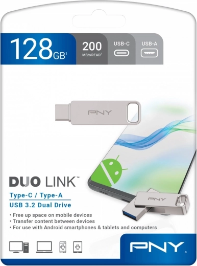 Unità flash USB 128GB PNY DUO LINK USB 3.2 Type-C
