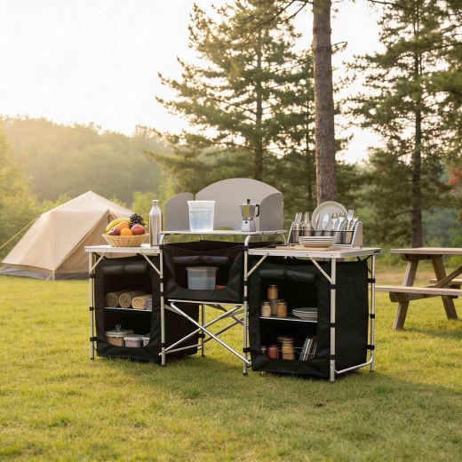 Organiziran prostor za kuhanje i skladištenje