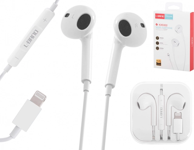 Cuffie in-ear bianche con connettore Lightning