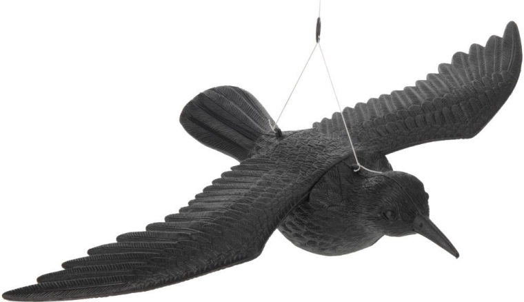 Crow decoy for scaring birds 44 × 61 × 13 cm