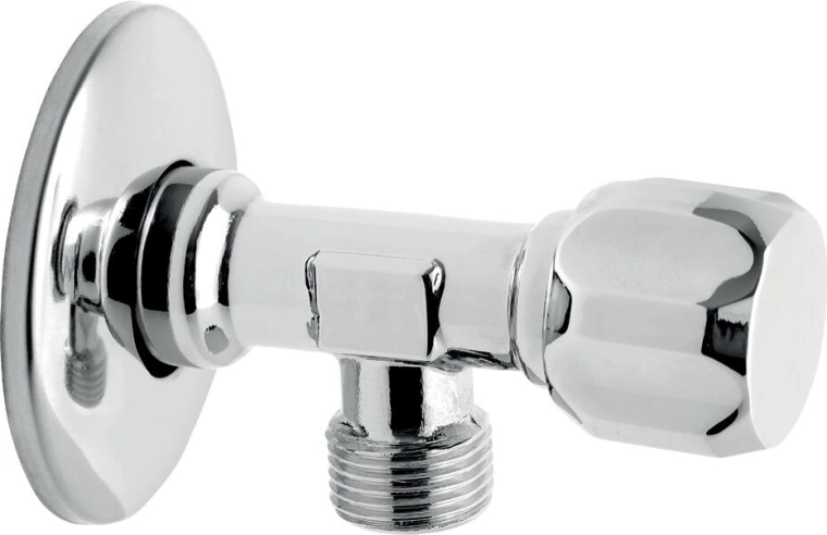 Angle spindle valve with cover 1/2" x 3/8"