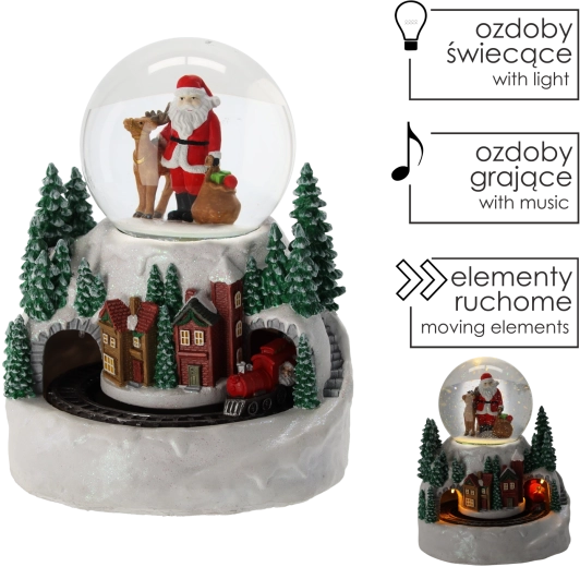 Rotating train and warm LED lighting