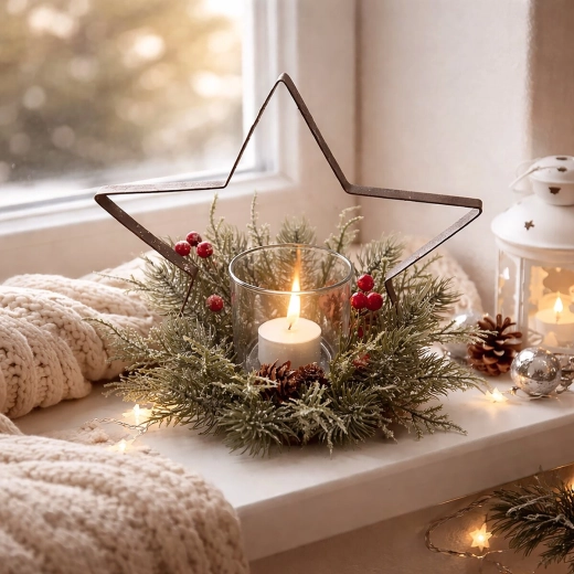 Feestelijk bessen-decor voor winterse arrangementen