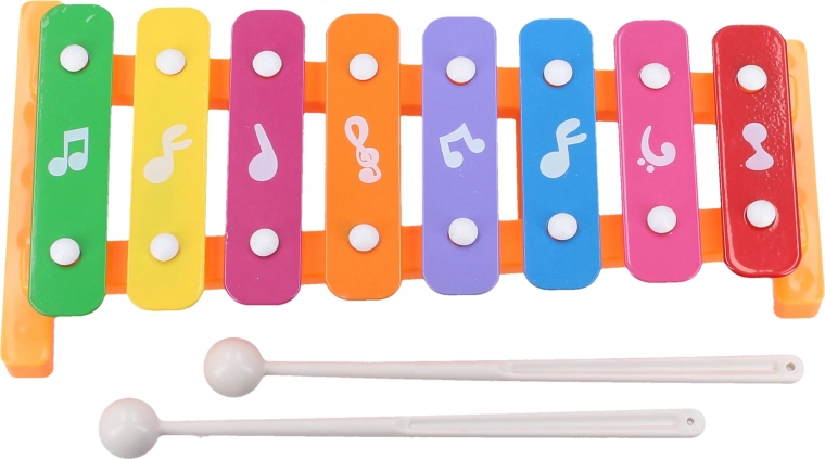 Kinderxylofoon met hamerbank 26 cm