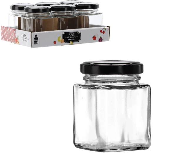 Kvadratni kozarec 150 ml s kovinskim pokrovčkom