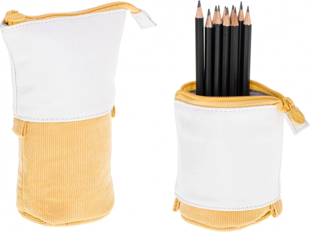 Telescopic School Pencil Case 2-in-1 – Yellow