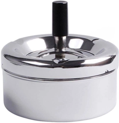 Seal-able steel ashtray 11 cm