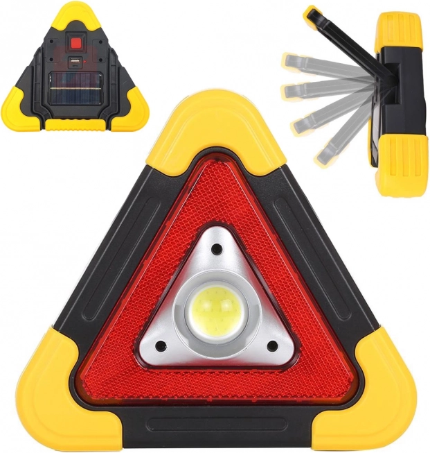 Triangolo di emergenza con torcia LED e powerbank