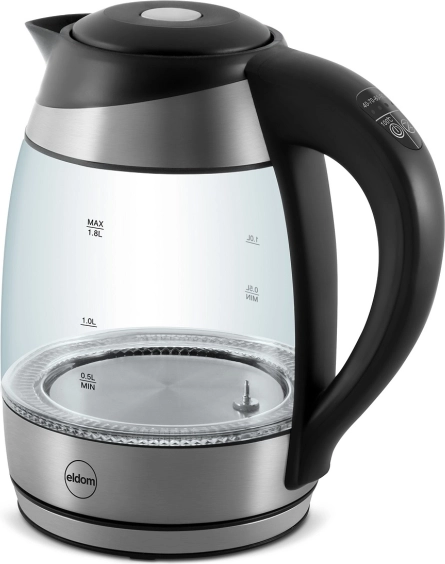 Glass electric kettle with temperature control 1.8 l ELDOM